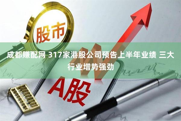 成都赚配网 317家港股公司预告上半年业绩 三大行业增势强劲